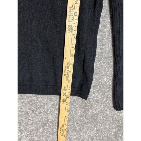 Chicos Silk Nylon Ribbed Mock Neck 1/4 Zip Sweater Womens Size 0 US Sz 4 Stretch - Picture 5 of 5